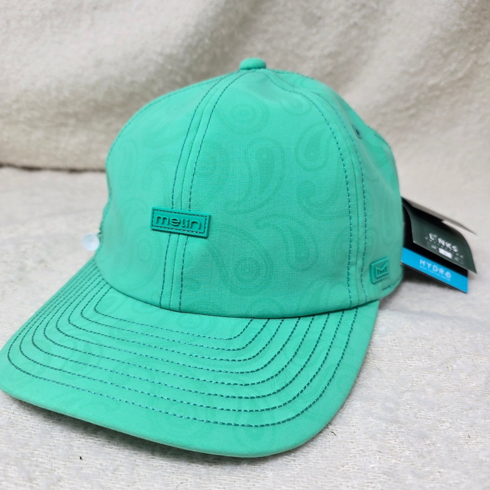 NWT Melin Mens Classic Hat Neo Aqua Hydro The Legend Links Paisley Golf Cap